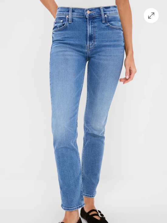 MOTHER Denim - MOTHER Mid Rise Rider Hover in Swing and a Miss